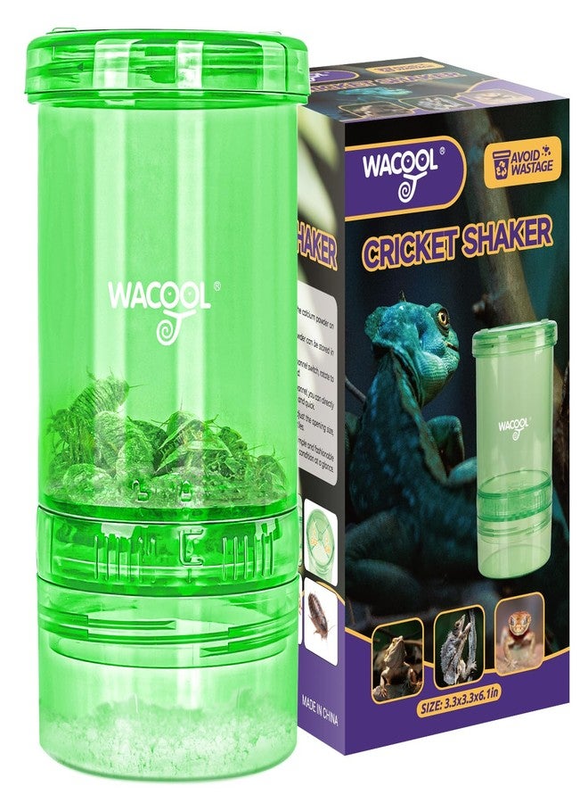 WACOOL TERRA Cricket Calcium Powder Mixer for Reptiles, Cricket Feeder with Calcium for Reptiles, Reptile Calcium Duster Cricket Food for Reptile Bearded Dragon Gecko Terrarium Tank Accessories - Image 1